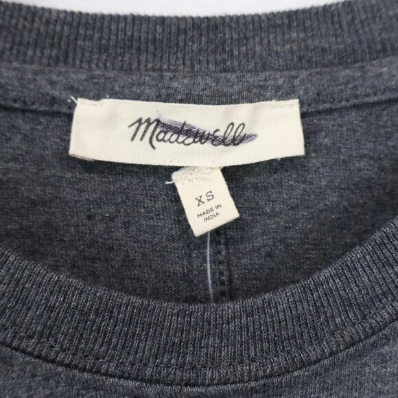 NWT Madewell 100% Cotton Relaxed Oversized Tee Heather Basalt Grey Size XS - Picture 8 of 10